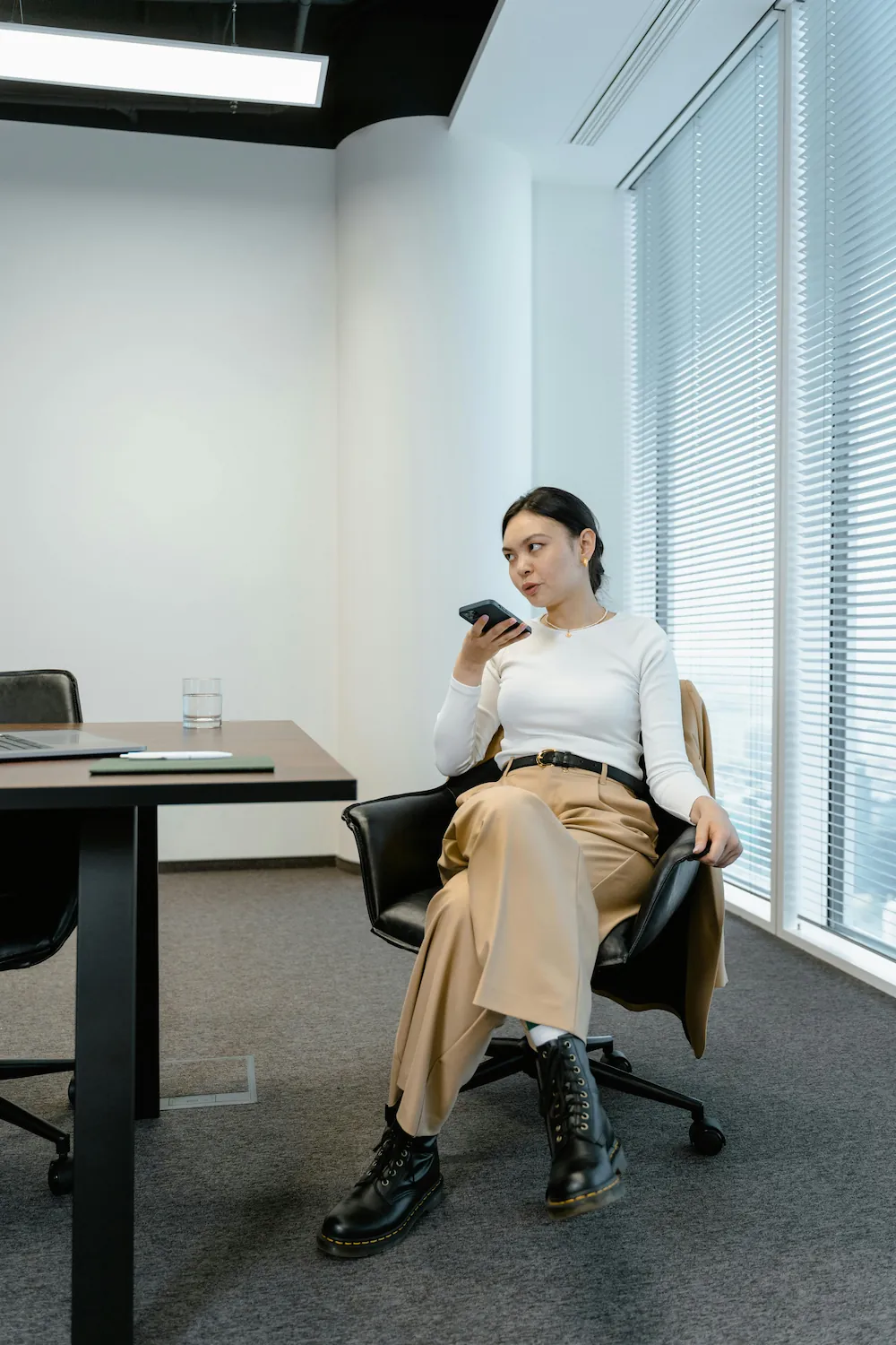 A team member on a discovery call with a client.